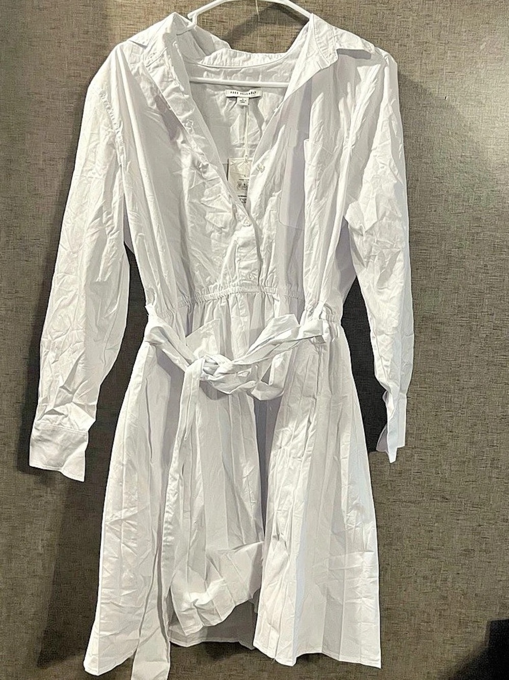 PAIGE Odelise Dress White Long Sleeve Mini Dress